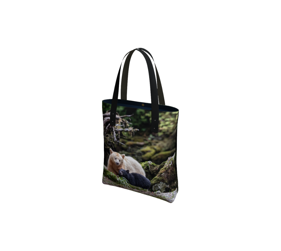 "Ghosts of the Forest" Spirit Bears Canvas Tote Bag