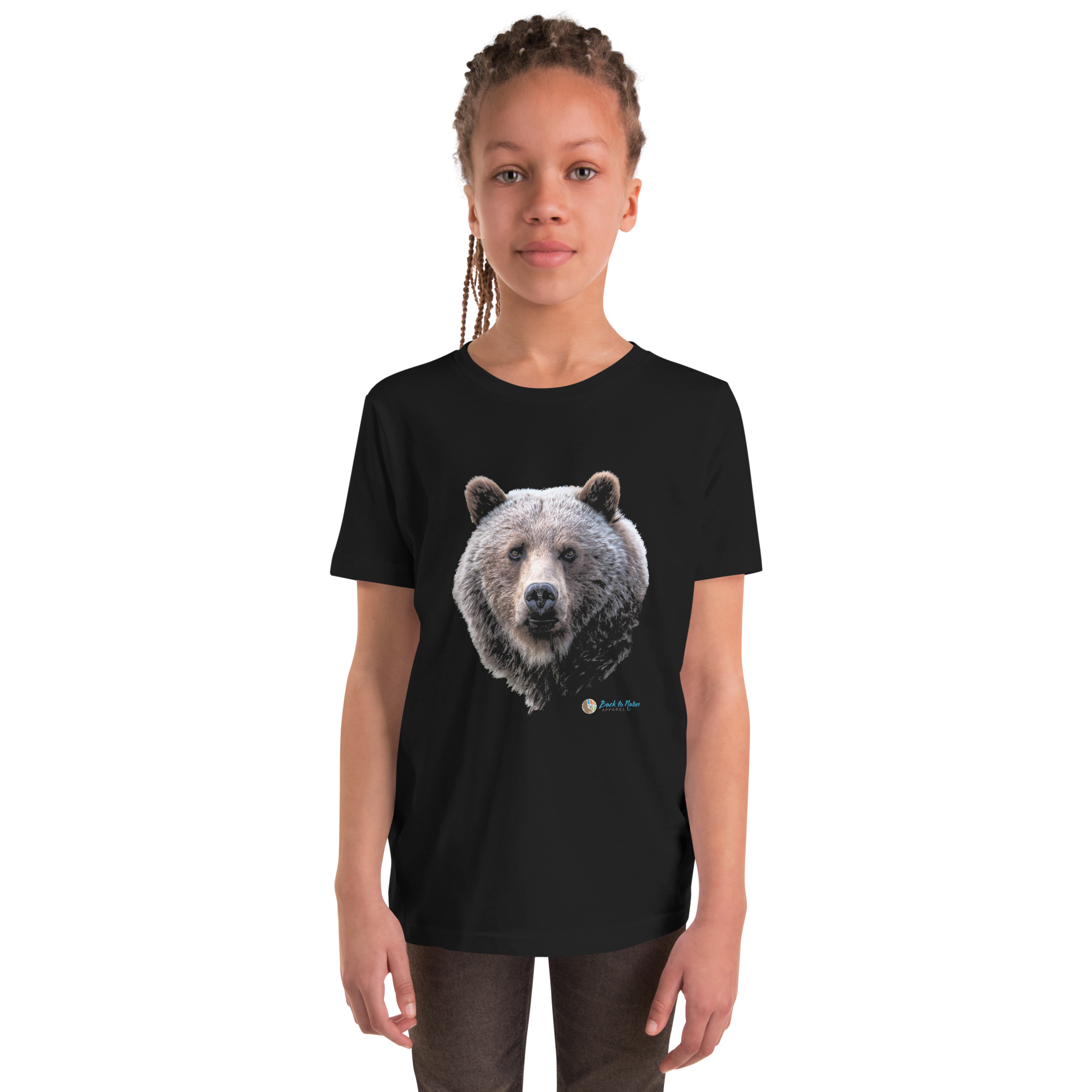 "Icon of the Rockies" Kids Unisex T-Shirt - Grizzly Bear