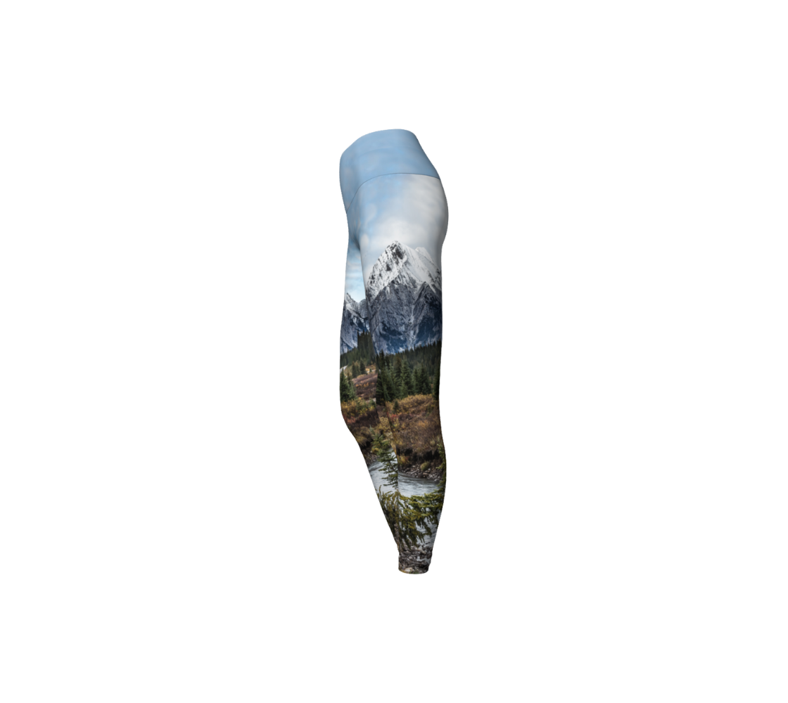 Made from 88% polyester and 12% spandex, these stylish ultra stretch leggings feature a real image of a beautiful Rocky Mountain.  Designed with a compression fit, with a 4.5” wide stretchy waistband, you’ll stand out from the crowd in style and comfort with this unique vivid print that will never fade. 