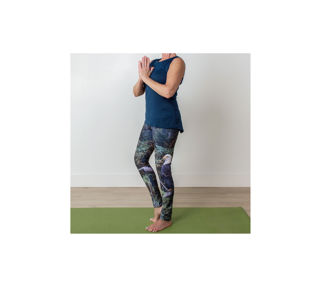 Made from 88% polyester and 12% spandex, these stylish ultra stretch leggings feature a real North American wildlife image of a beautiful bald eagle. Designed with a compression fit, with a 1.5” elastic waistband, you’ll stand out from the crowd in style and comfort with this unique vivid print that will never fade. 
