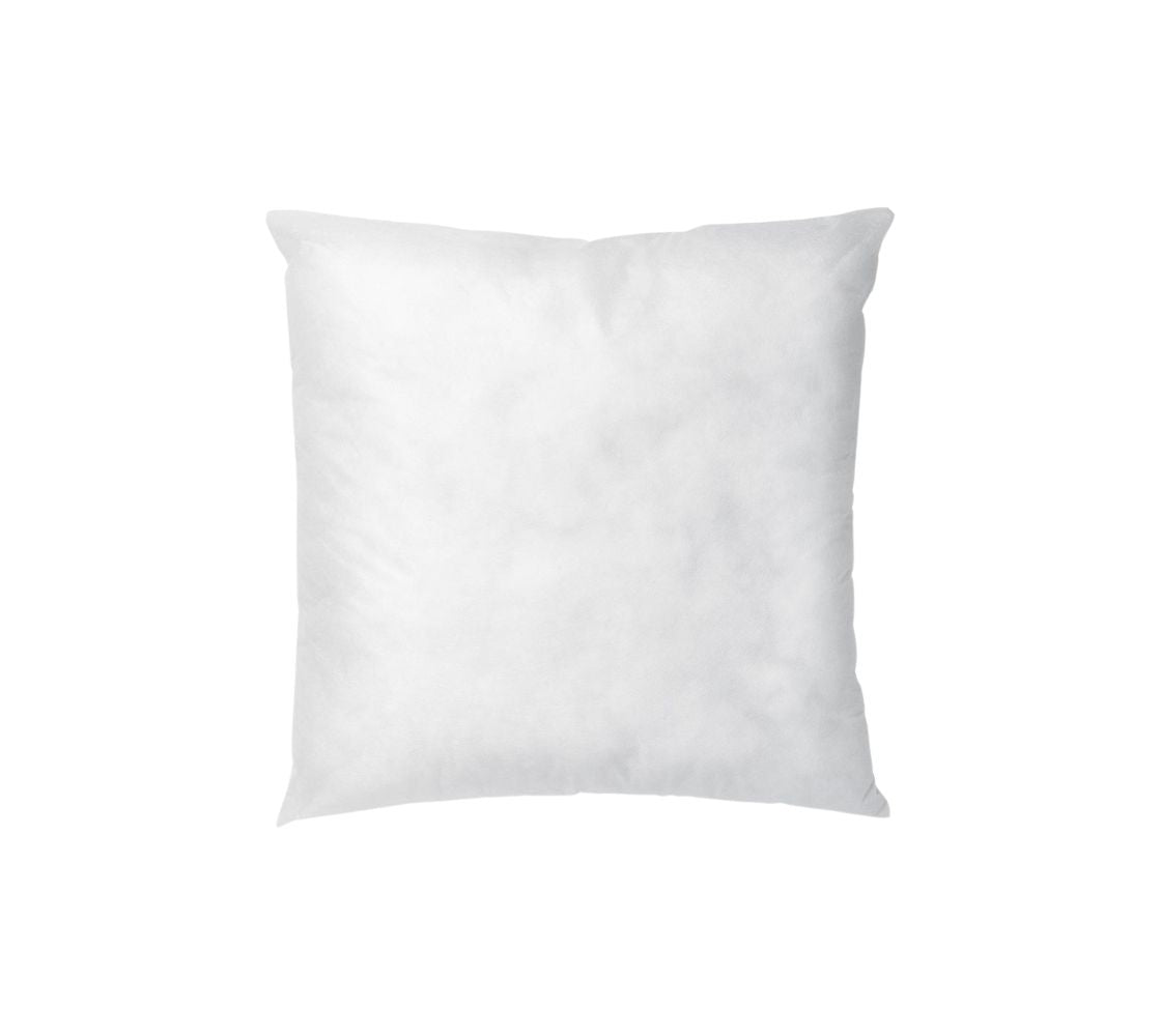 A 18 x 18 inch white pillow form