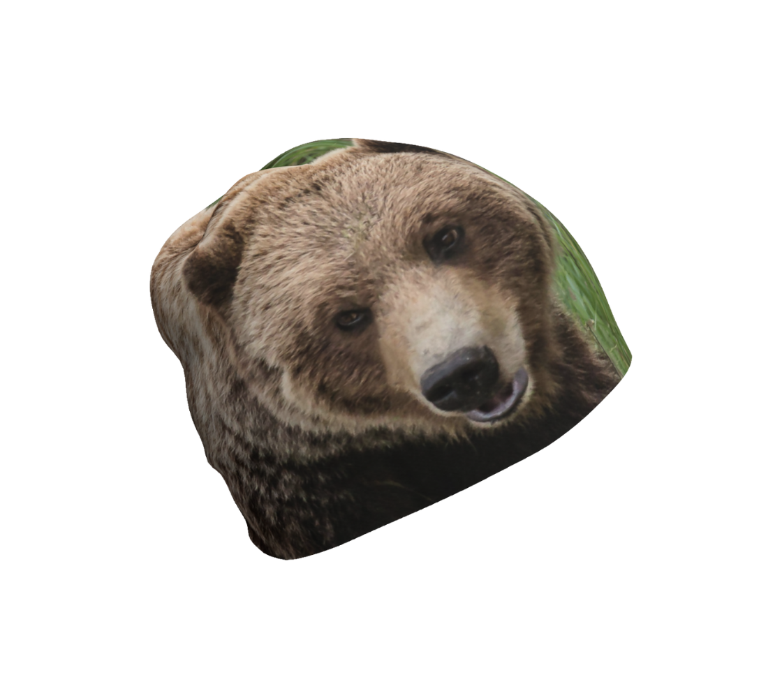 This Canadian-made lightweight beanie features a wildlife photographed images of grizzly bear. The soft bamboo lining is a moisture wicking fabric so you don’t sweat or itch in them. Comes in youth & adult sizes. 