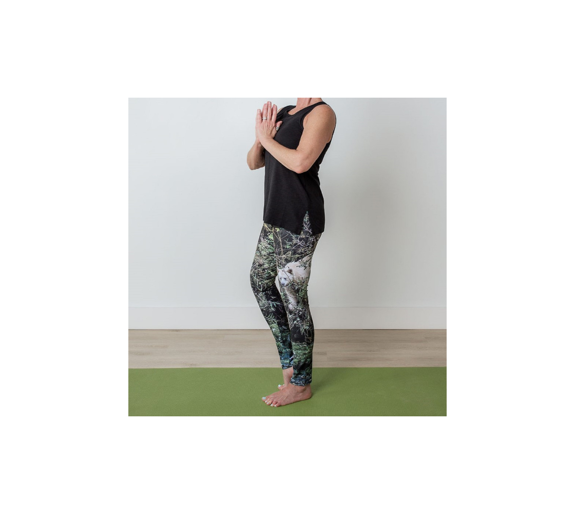 Made from 88% polyester and 12% spandex, these stylish ultra stretch leggings feature a real North American wildlife image of a beautiful spirit bear. Designed with a compression fit, with a 1.5” elastic waistband, you’ll stand out from the crowd in style and comfort with this unique vivid print that will never fade. 