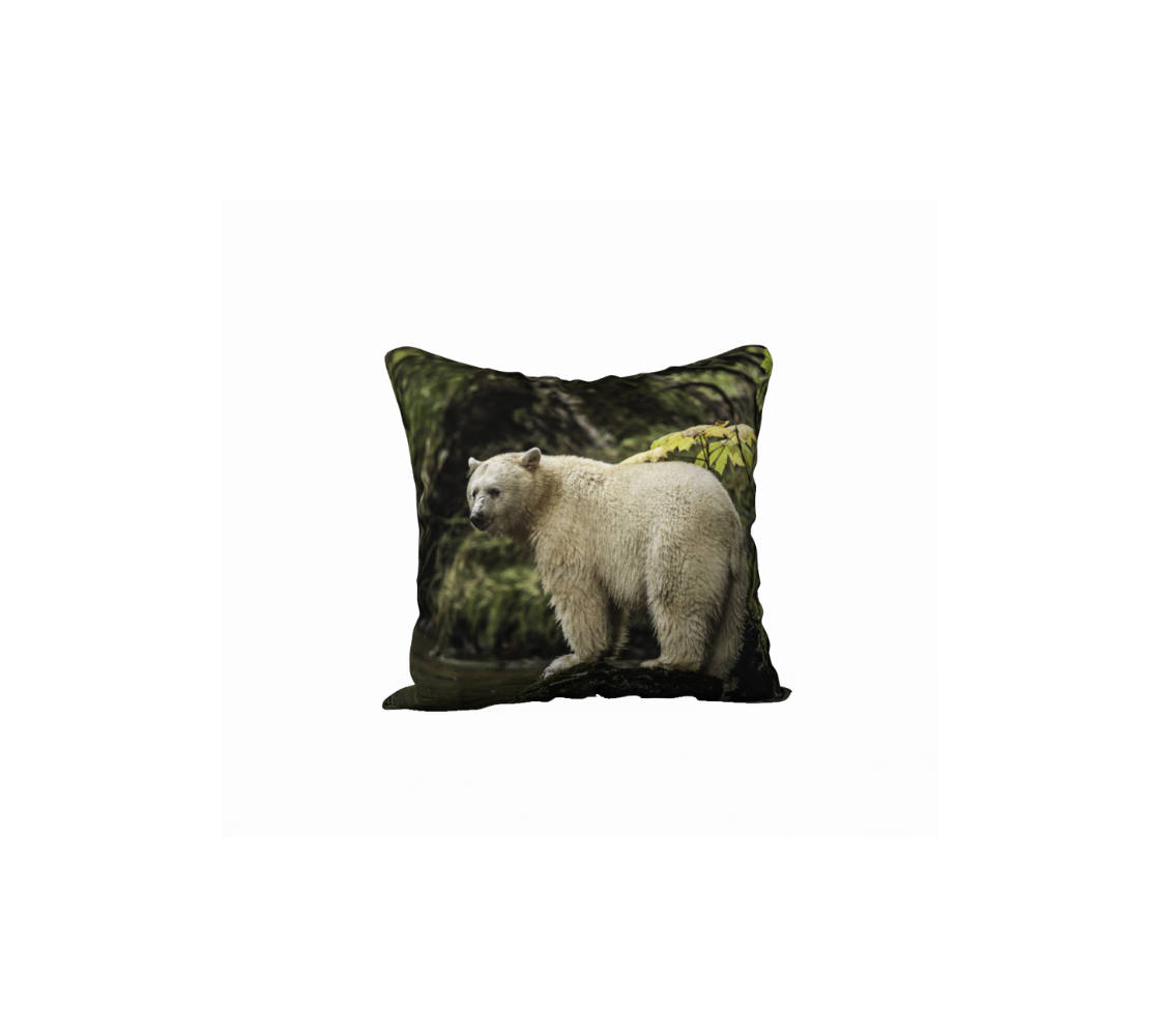 "Surveillance" Spirit Bear Cushion Cover
